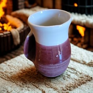 Hand Warmer Coffee Mug Hand Made By Rowe Pottery Works - Left Handed Mug NWOT